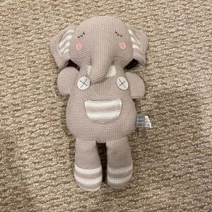 Theodore the Elephant by Living Textiles Baby Toy Knitted Stuffed Animal